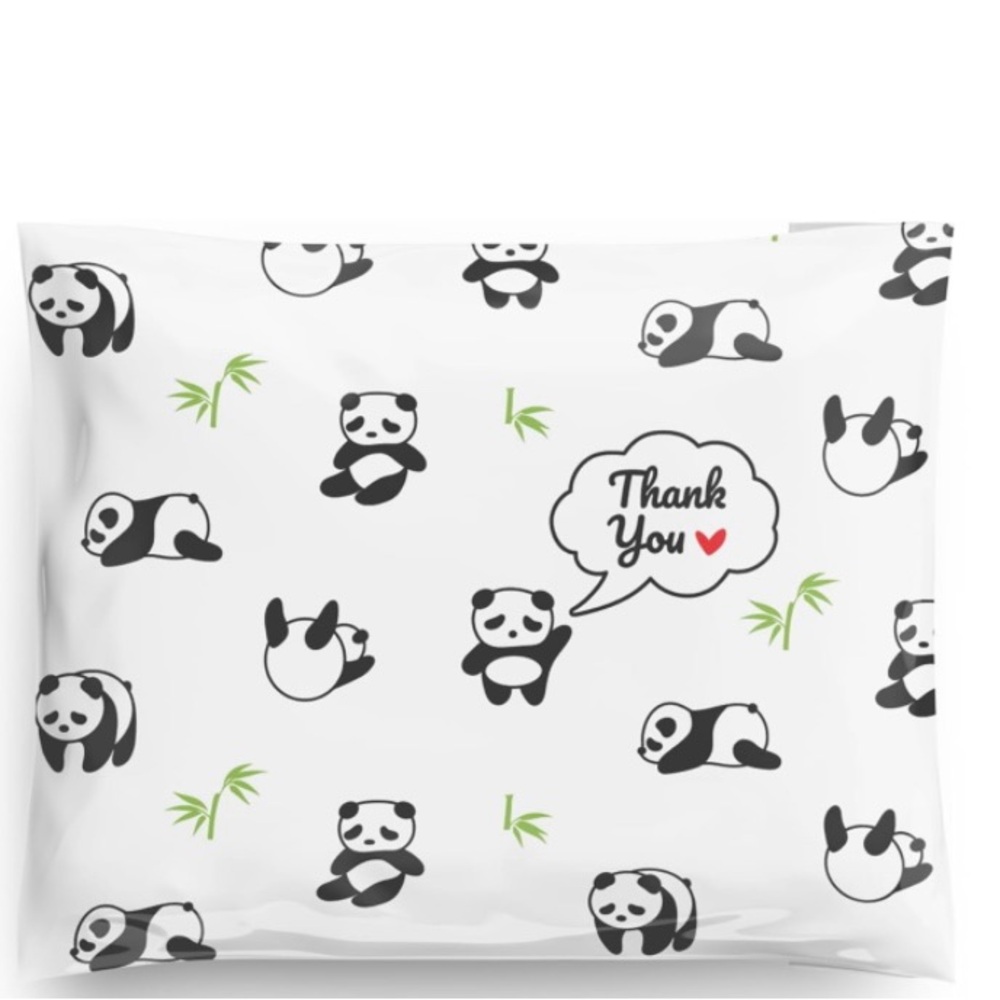 25 - 10 x 13 Panda Polymailers